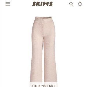 SKIMS COZY KNIT PANTS in dusk color